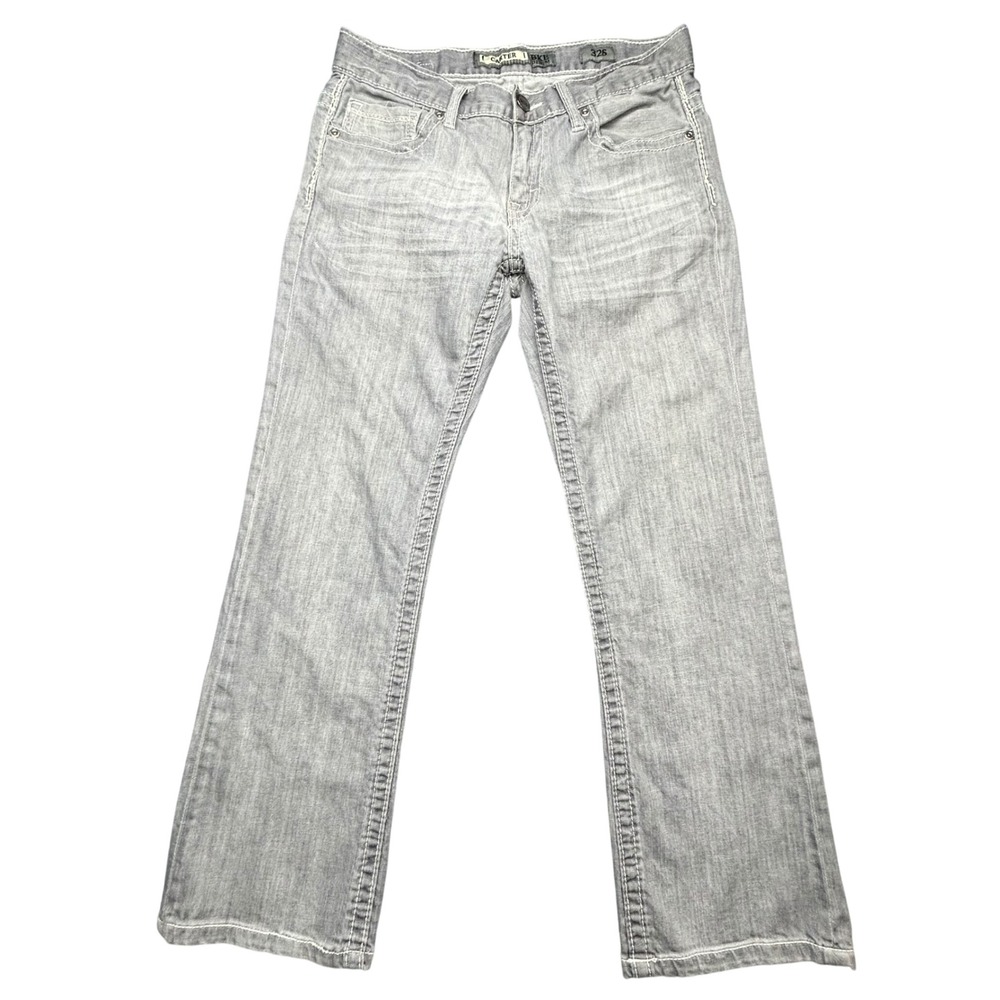 BKE Jeans Mens 32S Grey Carter Straight Leg Stretch Denim Pants ABM20031